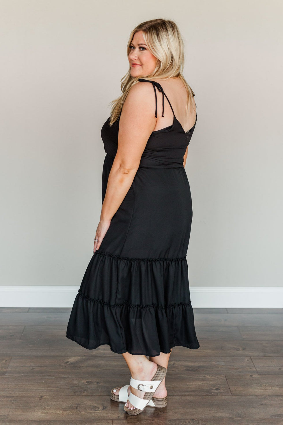 FINDING MY PEACE WOVEN MIDI DRESS main image 0