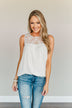 A Beautiful Life Lace Tank Top- Off-White