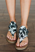 Very G Angelika Sandals- Black White