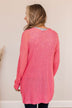 Time For An Adventure Knit Cardigan- Bubblegum Pink