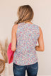 Pleasant Poppy Floral Tank- Denim Blue