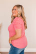 Surprise Visit Striped Top- Bubble Pink