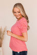 Surprise Visit Striped Top- Bubble Pink