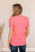 Surprise Visit Striped Top- Bubble Pink