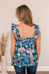 Always In Your Corner Floral Tank- Navy