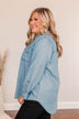 Don't Lose Focus Chambray Top- Light Wash