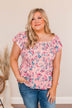 Dearest Rose Off-The-Shoulder Blouse- Pink