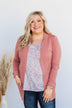 Comfortable With Myself Knit Cardigan- Dusty Rose
