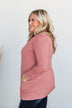 Comfortable With Myself Knit Cardigan- Dusty Rose