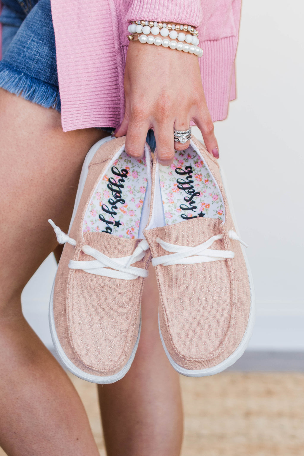 Gypsy Jazz Holly Shine Sneakers- Blush - Main Image