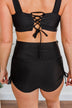 Find The Sunshine Boyshort Swim Bottoms- Black