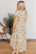Vintage Vacation High Low Dress- Sage & Cream