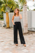 High Expectations Striped Jumpsuit- Black & White