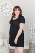Sincere Smiles Smocked Knit Dress- Black