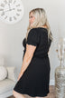 Sincere Smiles Smocked Knit Dress- Black