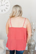 Moments With You Tiered Tank Top- Dark Coral