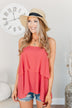 Moments With You Tiered Tank Top- Dark Coral