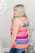 Beautifully Bold Striped Tank Top- Pink Multi-Color