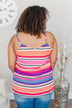 Beautifully Bold Striped Tank Top- Pink Multi-Color