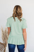 Change My Ways Ruffle Sleeve Top- Mint