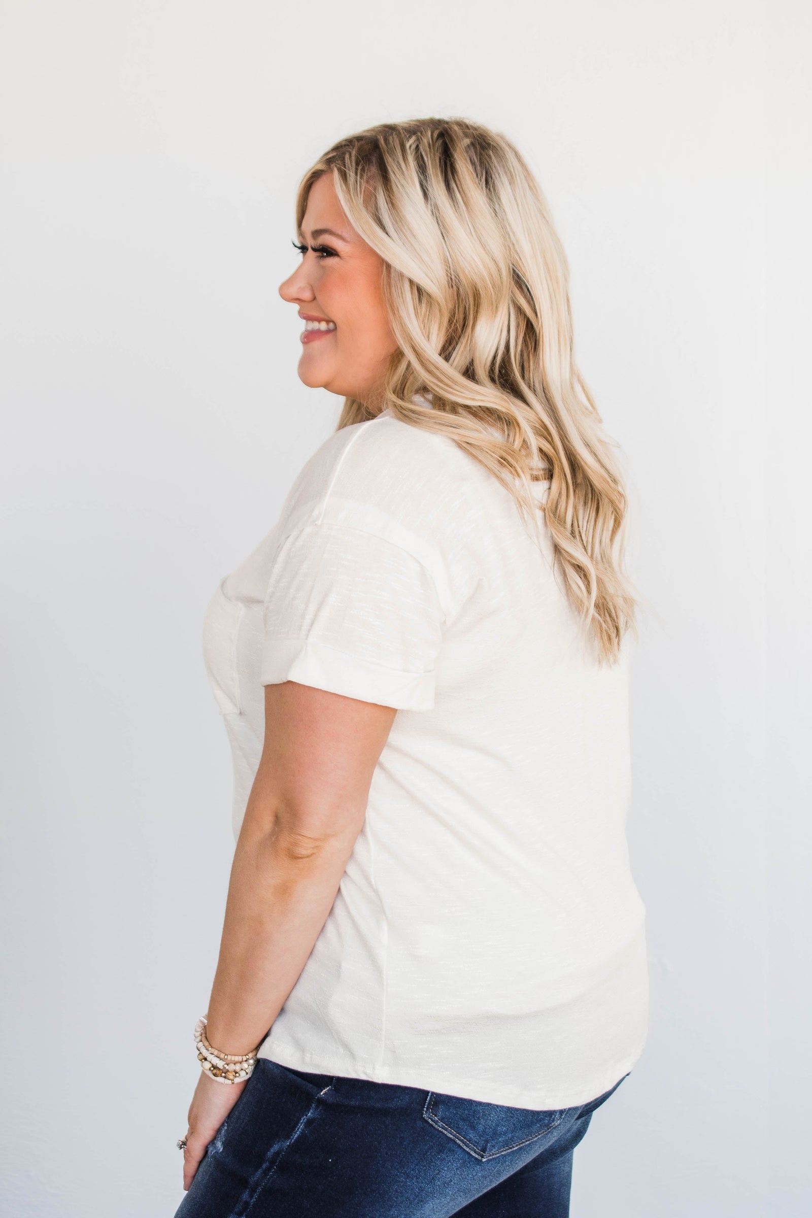Start My Day Short Sleeve Top- Ivory