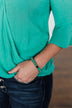 Single Glam Accent Bracelet- Green