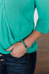 Single Glam Accent Bracelet- Green