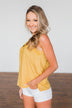 Take A Stand Crochet Tank Top- Golden Yellow