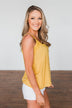 Take A Stand Crochet Tank Top- Golden Yellow
