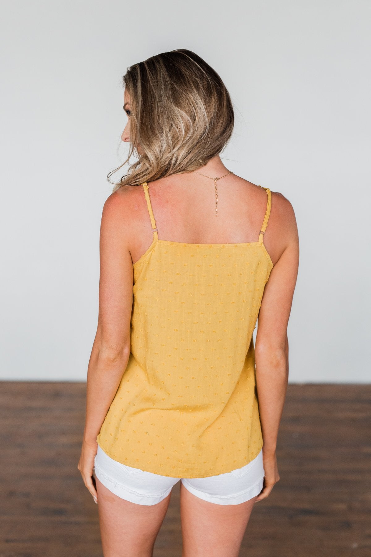 Take A Stand Crochet Tank Top- Golden Yellow