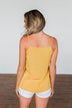 Take A Stand Crochet Tank Top- Golden Yellow
