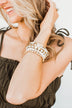 Charming Beauty Bracelet Set- Gold & Ivory
