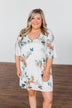 Anything I Want V-Neck Floral Dress- Ivory