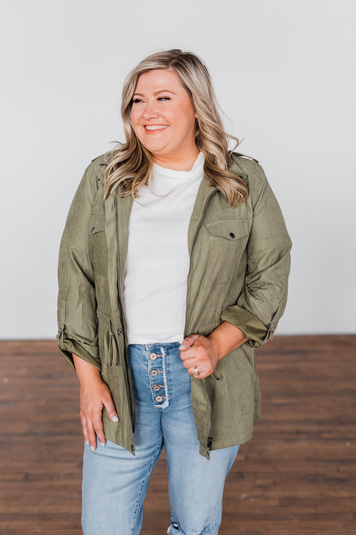 Care About You Lightweight Jacket- Olive