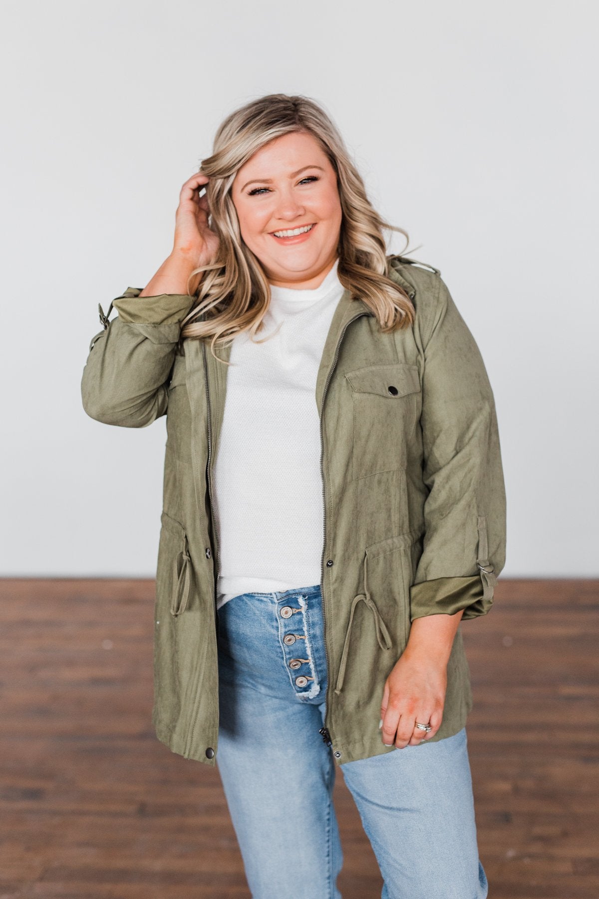 Care About You Lightweight Jacket- Olive