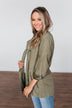 Care About You Lightweight Jacket- Olive