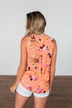 How Lovely Floral Tank Top- Peach