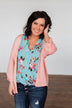 The Perfect Knit Cardigan- Salmon Pink