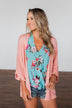 The Perfect Knit Cardigan- Salmon Pink