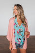 The Perfect Knit Cardigan- Salmon Pink