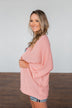 The Perfect Knit Cardigan- Salmon Pink