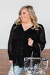Get Together V-Neck Tie Blouse- Black