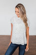 Give It A Go Ruffle Sleeve Top- Ivory
