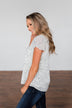 Give It A Go Ruffle Sleeve Top- Ivory
