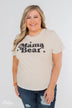 "Mama Bear" Short Sleeve Tee Shirt- Beige