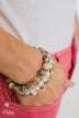 Spotted Beads Bracelet Set- White, Gold, Blush