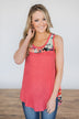 Don't Be Shy Floral Tank Top ~ Coral