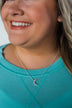 Adjustable Crescent Moon Necklace- Silver