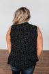 Night On The Town Polka Dot Tank Top- Black