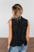 Night On The Town Polka Dot Tank Top- Black